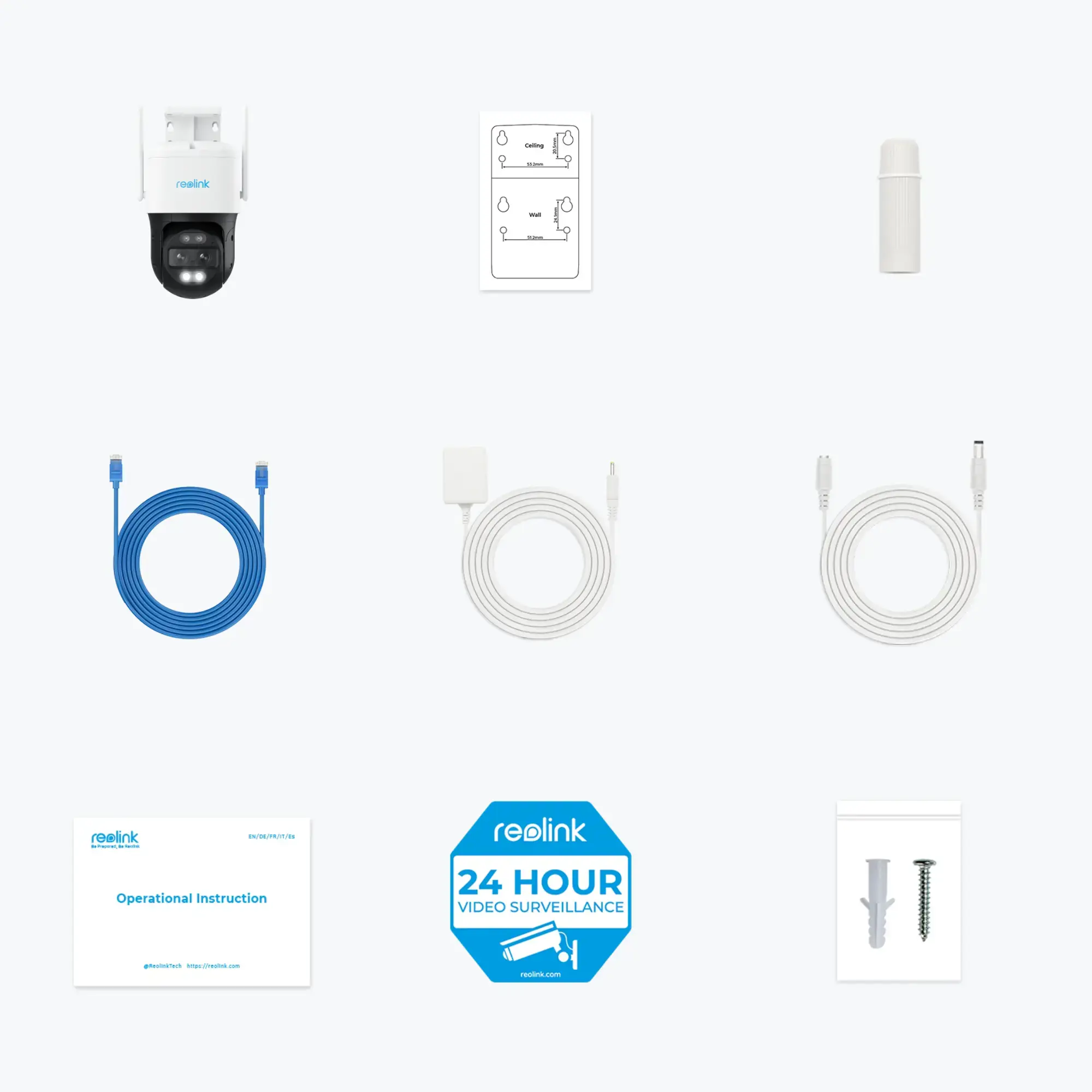 Reolink TrackMix Series W760 - 4K Outdoor Camera, Dual View, Auto-Zoom Tracking, 2.4/5Ghz Wi-Fi, Color Night Vision, IP security camera, Outdoor, Wireless, Google Assistant, External, Wall