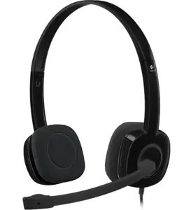 "Logitech H150" stereofoninės ausinės, laidinės, biurui / skambučių centrui, 20-20000 Hz, 80 g, ausinės, juodos spalvos