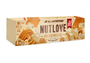 Proteininiai baltojo šokolado saldainiai NUTLOVE ALLNUTRITION su riešutų įdaru, 48g