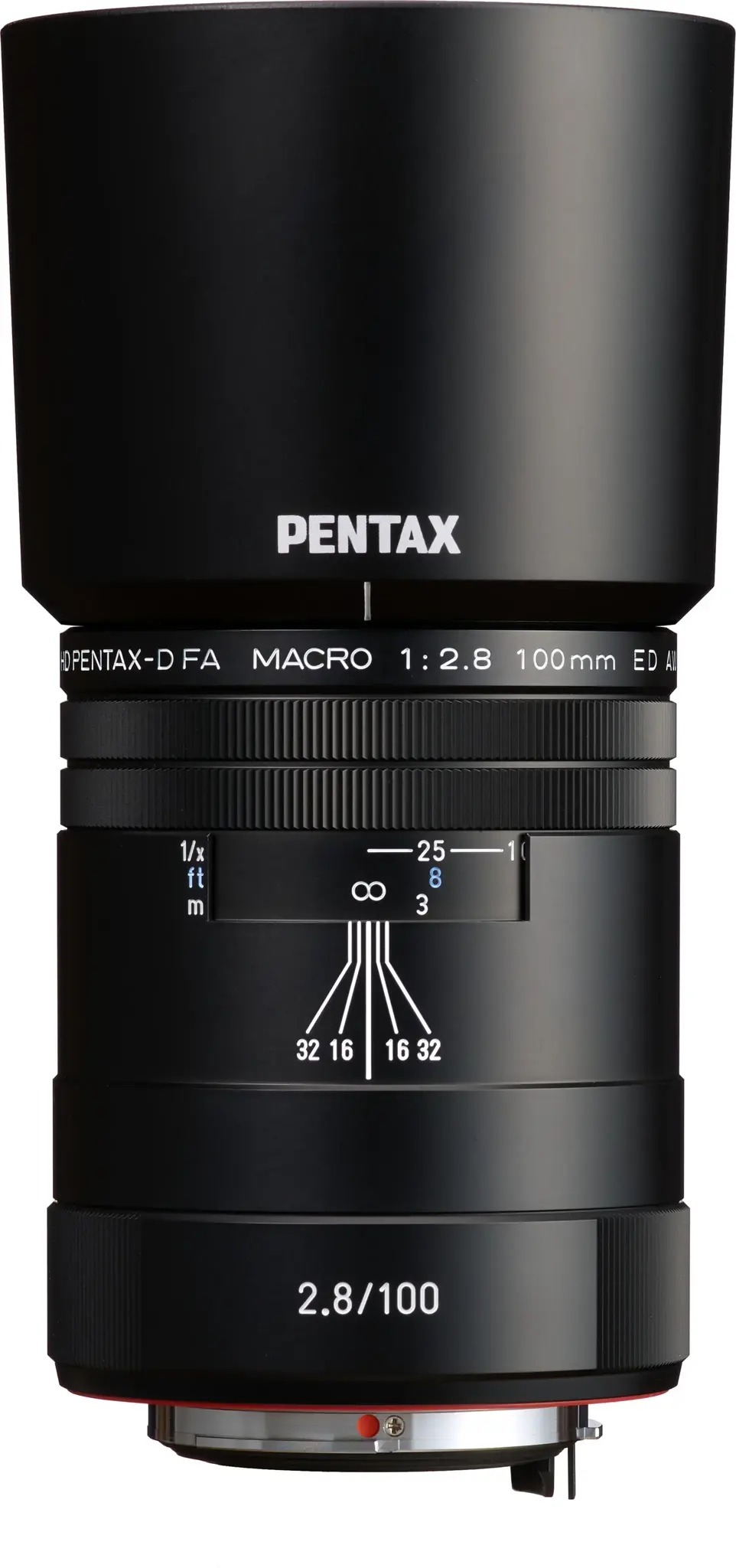 HD Pentax D-FA 100mm f/2.8 Macro ED AW objektyvas, juodas