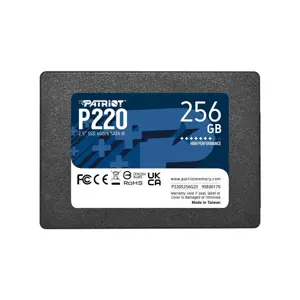 SSD diskas PATRIOT MEMORY P220S256G25 256 GB, 2.5", SATA 6Gb/s