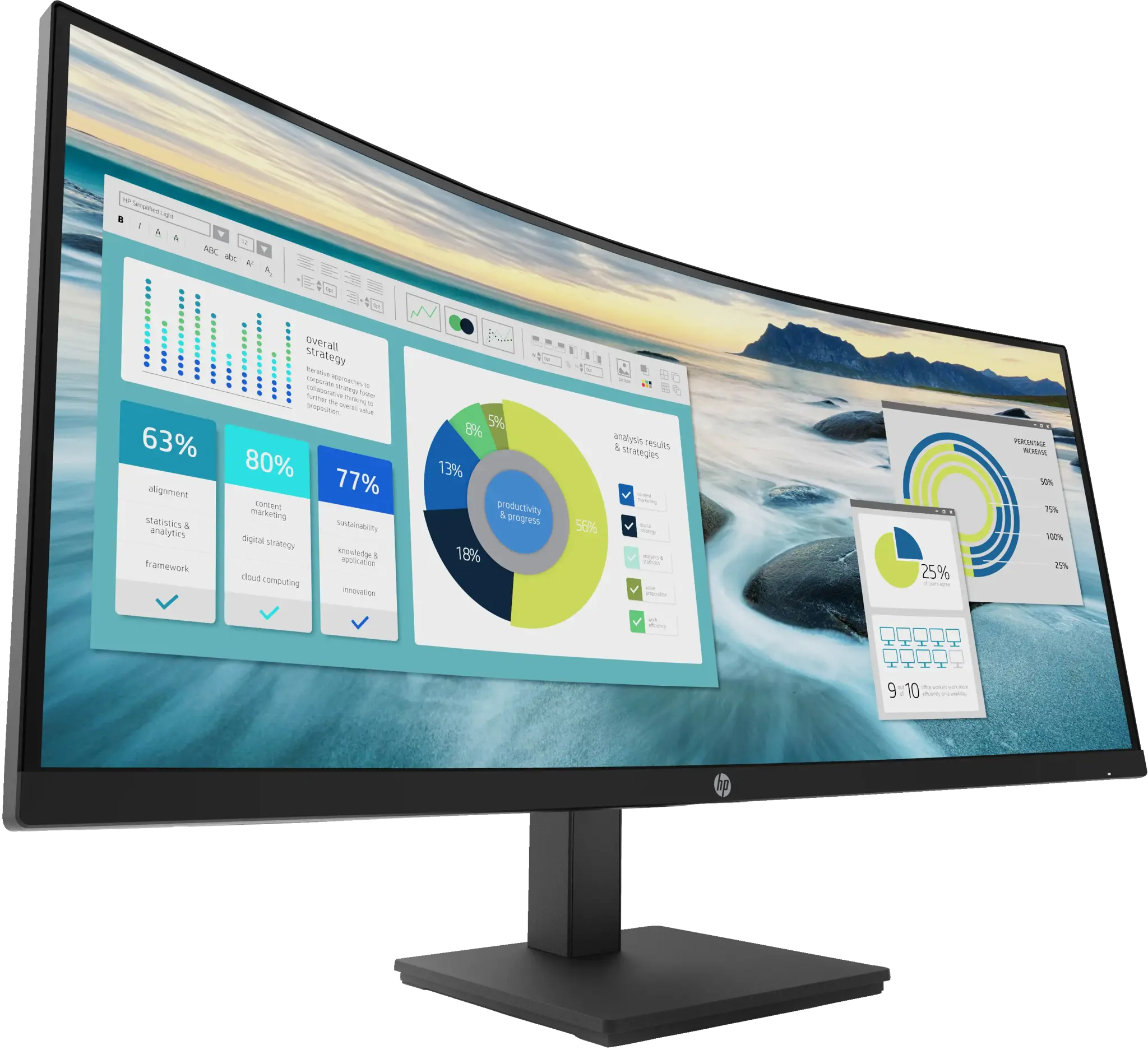 Monitorius HP P34hc G4, 86.4 cm (34"), 3440 x 1440 pixels, Quad HD, LED, 5 ms, Black