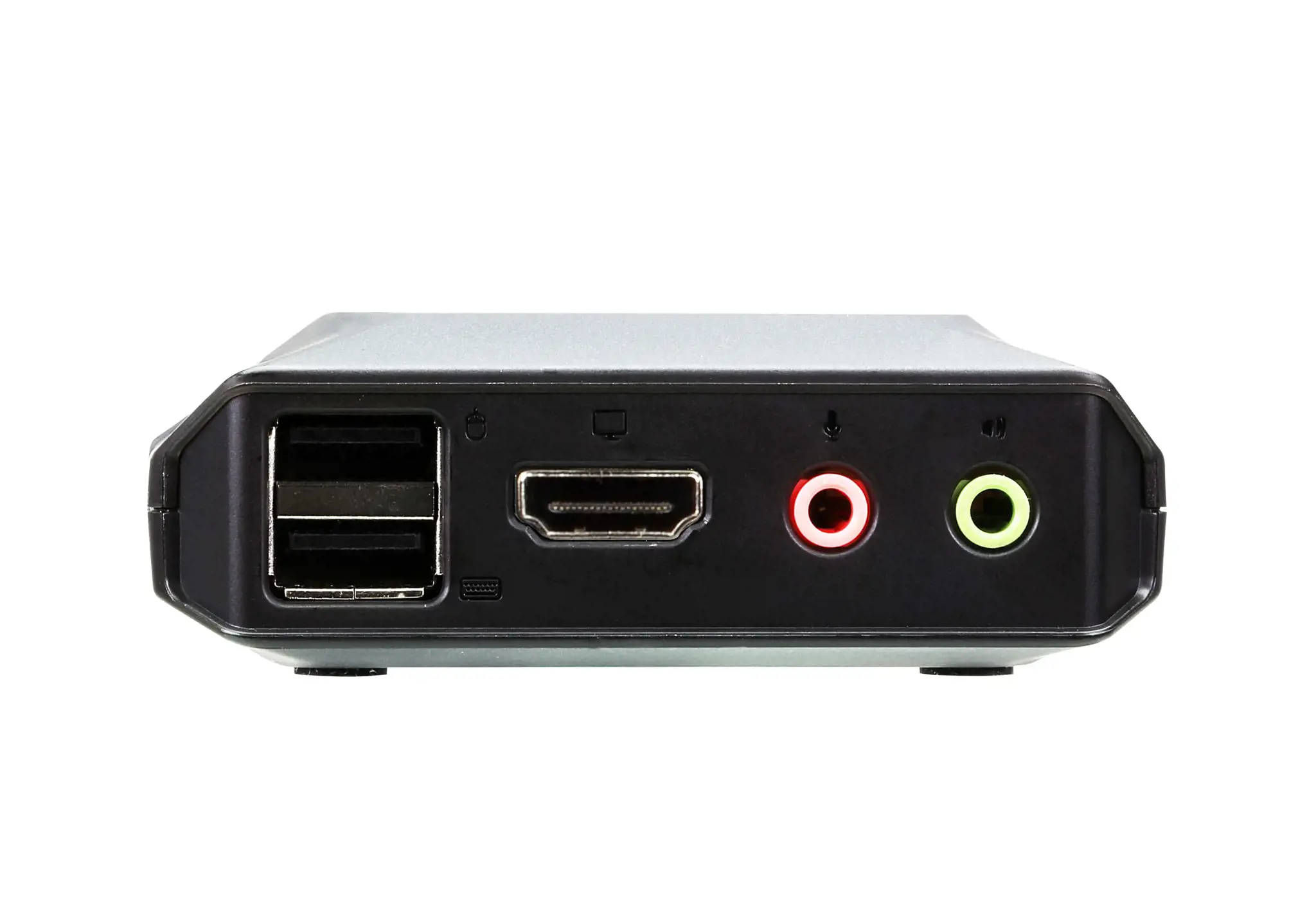 ATEN 2 prievadų USB 4K HDMI kabelinis KVM jungiklis su nuotoliniu prievadų parinkikliu, 4096 x 2160 taškų, 4K Ultra HD, 3,47 W, juodas