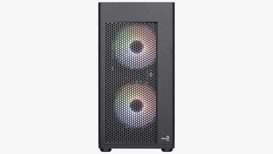 "Aerocool HEXFORMBKV2" Micro ATX kompiuterio korpusas 3 ventiliatoriai FRGB Juoda, Mini Tower, Kompiuteris, Juoda, micro ATX, Mini-ITX, ABS, SPCC, Galinis, Priekinis