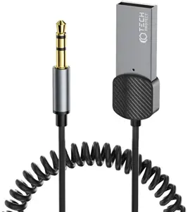 "Tech-Protect" "Bluetooth" adapteris "UltraBoost AUX Audio", pilkas