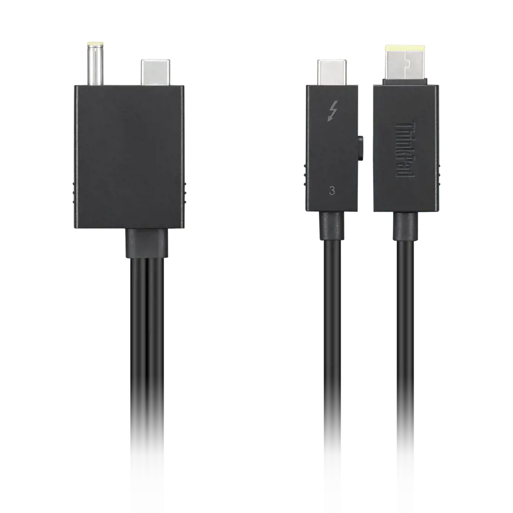 Lenovo 4X91K16970, vyriškas, vyriškas, 0,7 m, juodas, 40 Gbit/s, RoHS REACH UL62368