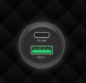 "UNITEK" AUTOMOBILINIS ĮKROVIKLIS 38 W, USB-A USB-C, QC3.0, P1400A