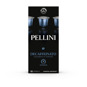 Kavos kapsulės PELLINI Decaffeinato, 10x5,5g