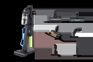 Samsung VS20C9554TK, Stick vacuum, Bagless, Black, 0.8 L, Dry, Cyclonic