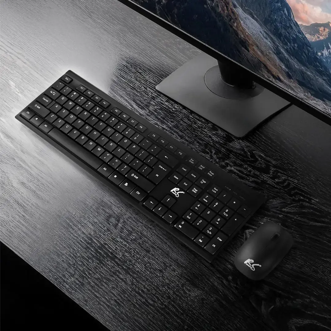 NanoRS Wireless Keyboard and Mouse Combo with Ergonomic Design – RS580 for Smooth and Efficient Use