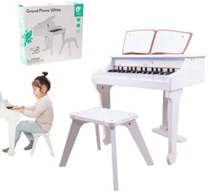 CLASSIC WORLD didelis vaikiškas pianinas su kėde ir mokomąja knyga