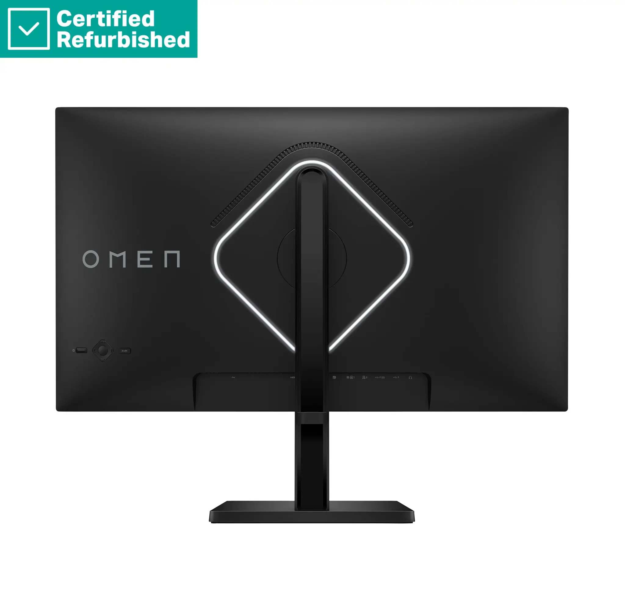 RENEW SILVER OMEN by HP 27k UHD Gaming Monitor - 27" 3840x2160 UHD 400-nit 144 Hz AG, IPS, USB-C/2x HDMI/DisplayPort, 2x USB-A, speakers, height adjustable/tilt/pivot, 1 years