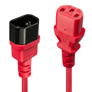"Lindy" 1 m C14-C13 ilgintuvas, raudonas, 1 m, C14 jungtis, C13 jungtis