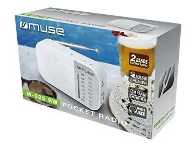 "Muse M-025 RW", Nešiojamasis radijo imtuvas, baltos spalvos