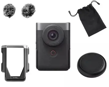 "Canon PowerShot V10 Advanced Vlogging-Kit", 20 MP, 5472 x 3648 taškų, CMOS, 4K Ultra HD, jutiklinis ekranas, sidabrinės spalvos