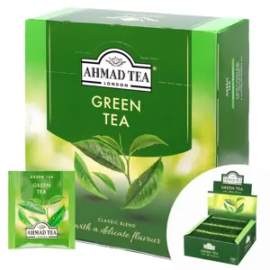 Žalioji arbata Ahmad Alu Green Pure folijos vokeliuose (100 vnt)