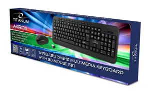 TITANUM TK109 Belaidis rinkinys - USB klaviatūra ir pelė Juoda