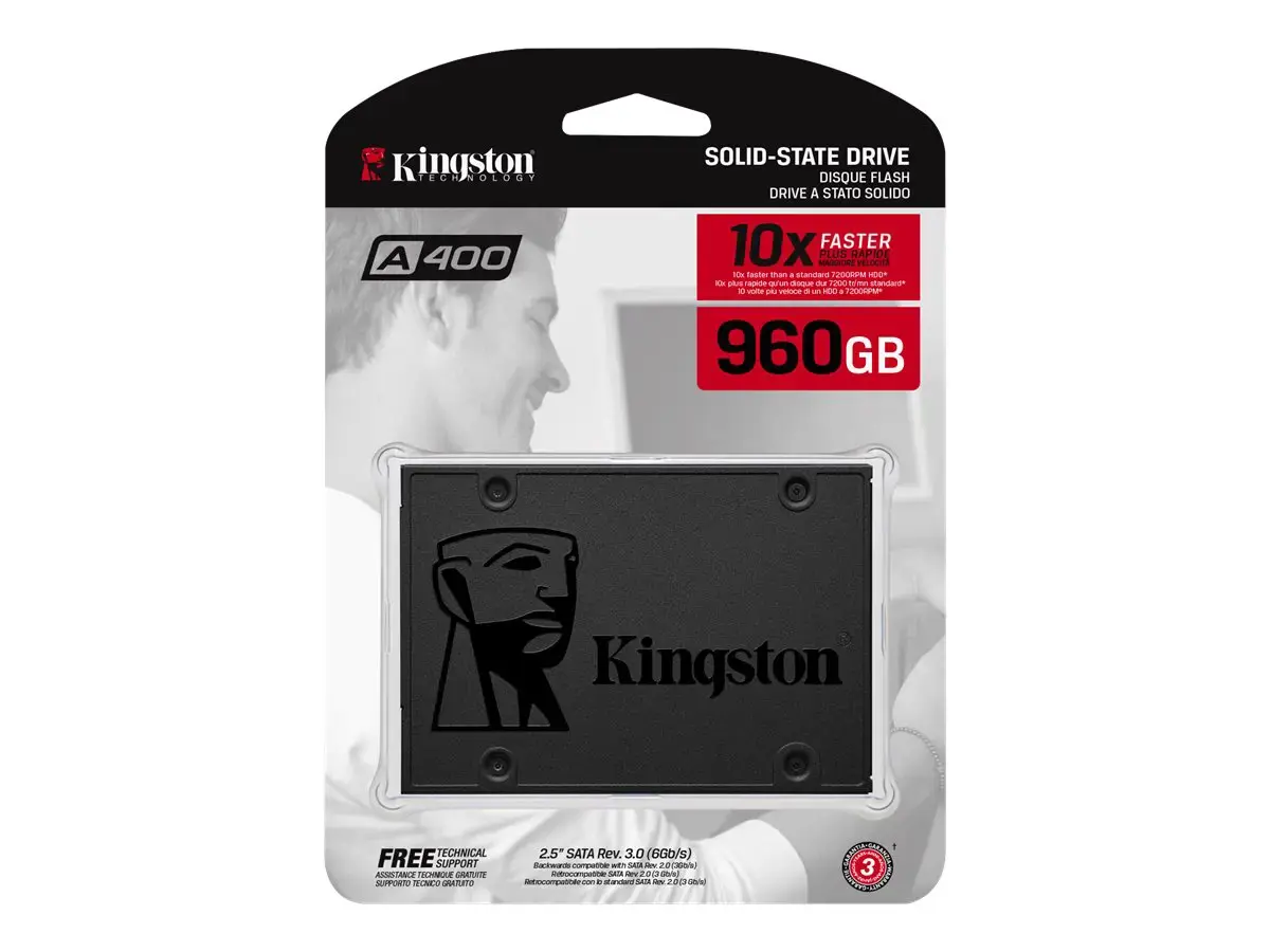 SSD diskas KINGSTON A400 960 GB, 2.5", Serial ATA III