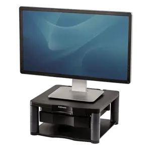 Fellowes Premium Monitor Riser Plus Graphite, Freestanding, 36 kg, 53.3 cm (21"), Height adjustment…