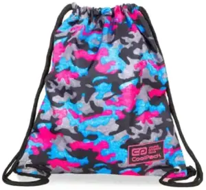 Maišelis sportinei aprangai CoolPack Sprint Line Camo Fusion Pink