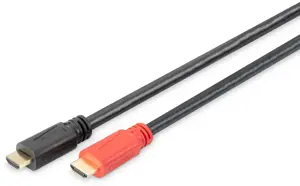 "Digitus" didelės spartos HDMI kabelis su signalo stiprintuvu DB-330118-100-S, juodas/raudonas, nuo…