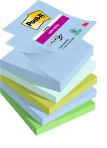 Lipnūs lapeliai Post-it Super Sticky Z,Oasis Colour, 76 mm x 76 mm, 5 vnt./pak.