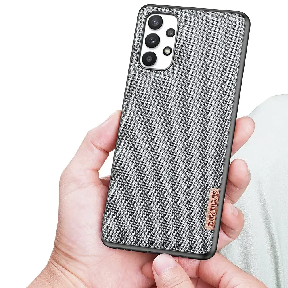 Dux Ducis Fino case covered with nylon material for Samsung Galaxy A32 4G gray