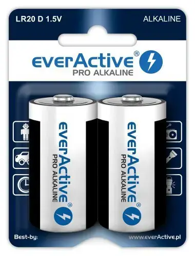 Baterijos LR20 everActive Pro Alkaline LR20 2xD