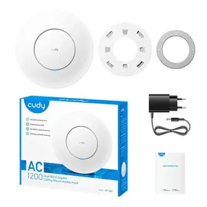 "Cudy AC1300 White Power over Ethernet (PoE)