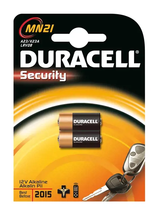Duracell MN21, Single-use battery, Alkaline, 12 V, 2 pc(s), Black, Gold, Silver, 7.4 g