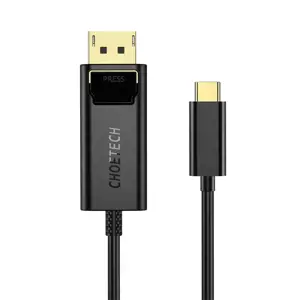 Choetech unidirectional USB Type C monitor video cable - Display Port 4K 1,8m black (XCP-1801BK)