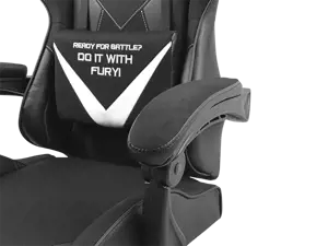 NATEC Fury žaidimų kėdė Avenger L juoda-balta