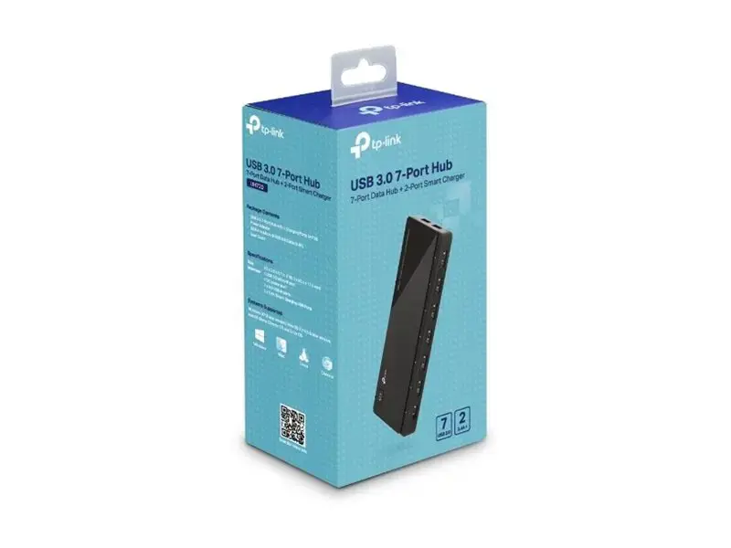 TP-Link UH720, USB 3.2 Gen 1 (3.1 Gen 1) Micro-B, USB 3.2 Gen 1 (3.1 Gen 1) Type-A, 5000 Mbps, juoda, 1 m, USB
