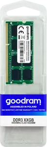 "Goodram" 4 GB DDR3 PC3-12800, 4 GB, 1 x 4 GB, DDR3, 1600 MHz, 204 kontaktų SO-DIMM, žalias