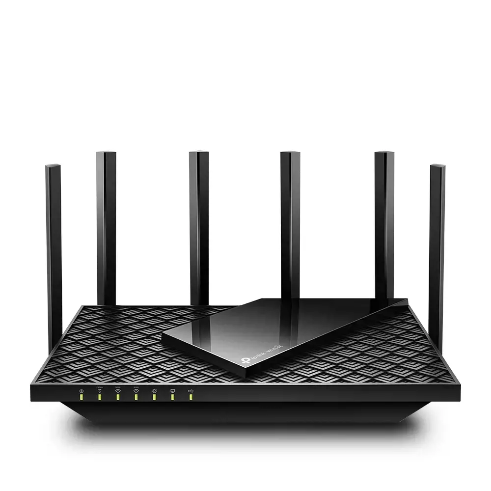 "TP-Link Archer AXE5400" trijuostis gigabitinis "Wi-Fi 6E" maršrutizatorius, "Wi-Fi 6E" (802.11ax), trijuostis (2,4 GHz / 5 GHz / 6 GHz), Ethernet LAN, juodas, stalinis maršrutizatorius