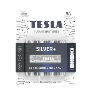 Baterija Tesla AA Silver+ Alkaline LR06 2600 mAh (4 vnt)