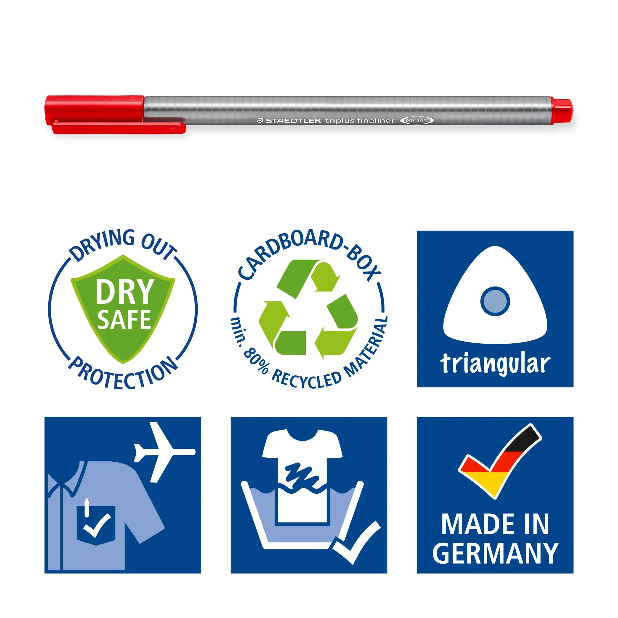 Rašiklis STAEDTLER TRIPLUS FINELINER 334, 0,3 mm, 10 spalvų rinkinys