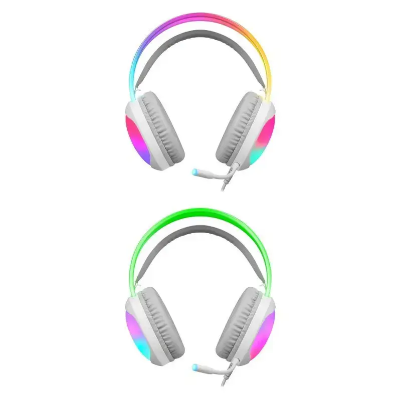 HEADPHONES DEFENDER ECLIPSE RGB WHITE