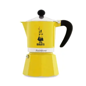 "Bialetti" vaivorykštinis Moka puodas Juoda, geltona