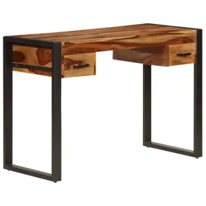 Rašomasis stalas su 2 stal., 110x50x77cm, raus. dalb. med. mas.