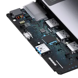 Hub 4in1 Baseus Metal Gleam Series, USB-C to 4x USB 3.0