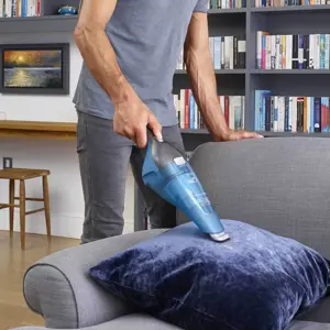 "Black & Decker" rankinis dulkių siurblys WDC215WA mėlynas, titano spalvos, be maišelio