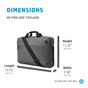 HP Prelude 15,6 colių Topload, Toploader krepšys, 39,6 cm (15,6"), 300 g