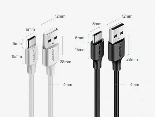 Ugreen 60117, 1,5 m, USB A, USB C, USB 2.0, 480 Mbps, juodas