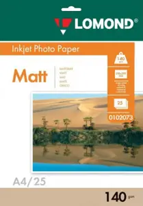 Matinis Fotopopierius Lomond, A4, 140 g/m², 25 psl.