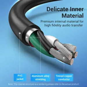 "Vention" 2 prievadų USB išorinė garso kortelė 0,15M juoda, 2,1 kanalo, 16 bitų, USB
