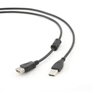 GEMBIRD CCP-USB2-AMAF-6 Gembird USB 2.0 A- A lizdas 6 pėdų ilgio juodas kabelis