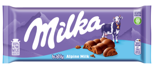 Šokoladas MILKA Bubbly Alpine Milk, 90 g