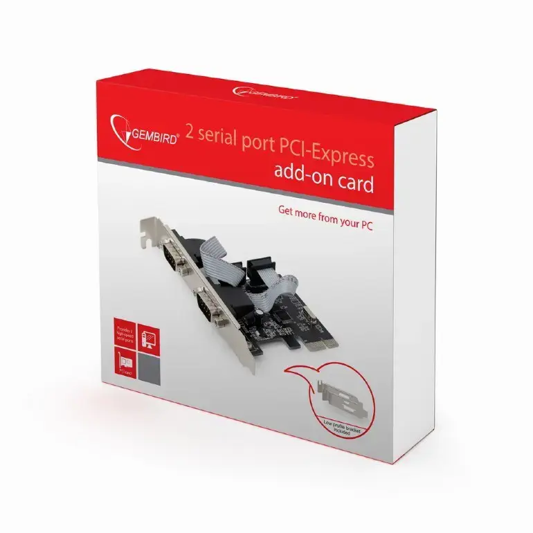 GEMBIRD SPC-22 Gembird PCI Express kortelė > 2x nuoseklioji (žemo profilio)