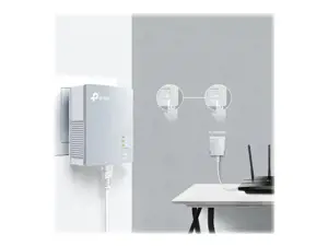 TP-Link TL-PA4010KIT, 600 Mbps, IEEE 802.3, IEEE 802.3u, Fast Ethernet, 10 100 Mbps, 10BASE-T, 100BASE-TX, HomePlug AV